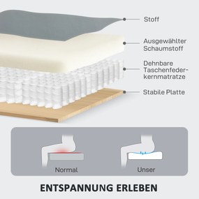 HOMCOM Sofa 3-osobowa, lewy i prawy siedzisko odchylane, regulowany podnóżek, pokrycie z ekoskóry, do salonu, Ciemnoszary