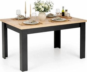 Klasyczny stół rozkładany dąb artisan + czarny K7-E79