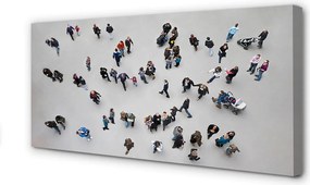 Duży obraz na płótnie Widok z Lotu Ptaka na Ludzi