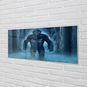 Szklany Panel Goryl wśród Leśnych Drzew