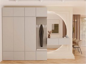 Garderoba HAGA IV 3Sz1W | Kaszmir | 200x35x238 cm | 3x Szafa + Wieszak