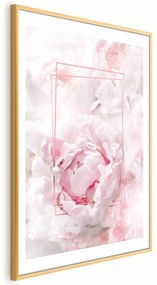 Plakat Ulotne piękno 21x30 cm z ramą złotą z marginesem ARTGEIST B