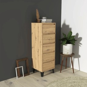 Komoda z Szufladami do Salonu BORVO 40 cm Dąb artisan Nowoczesna