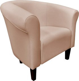 Fotel Milo tkanina Eko-skóra elegancki fotel do salonu i gabinetu : Kolor nogi - Venge, Kolor tkaniny - EKO-SKÓRA - 11D, Wysokość nogi - 15 cm