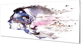 Szklany Panel Malarski Portret Twarzy