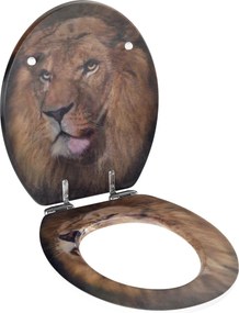 Deska sedesowa z nadrukiem 3D LION z MDF, WENKO