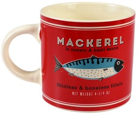 Czerwono-kremowy ceramiczny kubek 350 ml Fish – Rex London