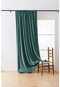 Zasłona zaciemniająca VELVET 140x250 cm, turkusowa Zawieszanie: Taśma z wiązaniami