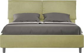Łóżko bez stelaża tapicerowane 160x190 microfibra Zielony Mados