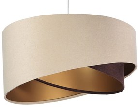 Beżowo-złota lampa wisząca nad stół - 17X EX977 Z7-E19