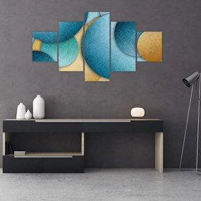 Obraz kręgów abstrakcji (125x70 cm)