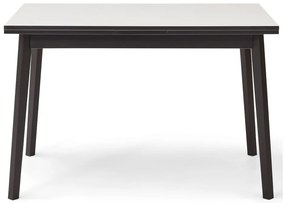 Czarno-biały rozkładany stół w dekorze dębu Hammel Single, 120 x 80 cm