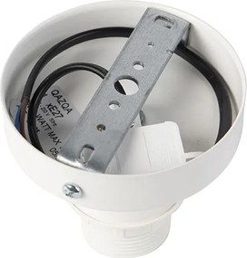 Lampa sufitowa z abażurem z lnu biała 35 cm - Combi White