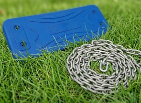 Zestaw Huśtawka Dla Dzieci Siedzisko z Aluminiowym Wkładem Niebieskie + Łańcuch Ocynkowany