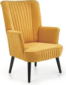 Musztardowy Fotel Wypoczynkowy N8-T97