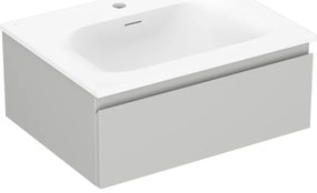 Mexen Orio szafka łazienkowa 60 cm z umywalką Vela, 1 szuflada, szara mat/biała mat - 91A10-06023-1-BF62-W23M01