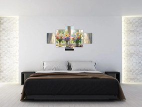 Obraz - Bukiet przy oknie (125x70 cm)