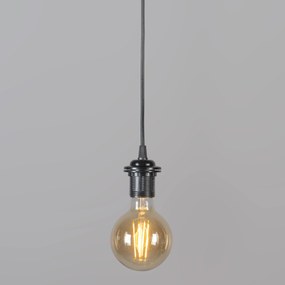 Zestaw 2 lamp wiszących w stylu retro czarnych 50 cm - Granny Frame