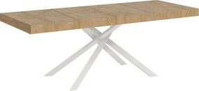Stół rozkładany 180/284x90 cm Karida Premium dąb naturalny nogi białe