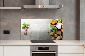 Szklany Panel Pieprz sól czerwona cebula