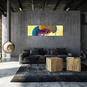 Obraz - Drzewa na wzgórzu (170x50 cm)