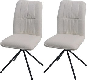 Krzesło do jadalni MCW-N99 (zestaw 2 szt.),  kremowe