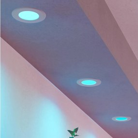 Eglo 901429-ZESTAW 3xLED RGBW sufitowe oświetlenie łazienkowe FUEVA-Z LED/2,8W/230V 8,8cm IP44 biały