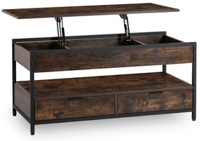 Ława do Salonu Rozkładana LUCA 100 cm Dąb Rustykalny/Czarny Loft