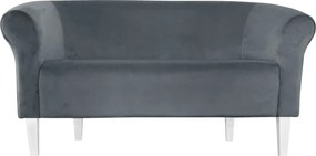 Sofa Milo tkanina Welur wygodna sofa tapicerowana do salonu i poczekalni : Kolor nogi - Biała, Kolor tkaniny - VELVET - BL14, Typ tkaniny - Velvet, Wysokość nogi - 20 cm