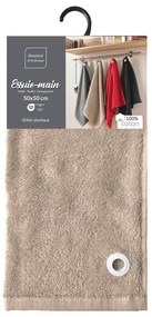 Beżowy bawełniany ręcznik frotte 50x50 cm Cuistot – douceur d'intérieur