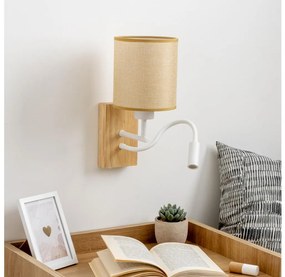 Brilagi - LED Kinkiet NUBILA WOOD 1xE27/25W/230V +LED/3W dąb/jasnobrązowy