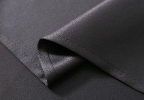 Czarna zasłona OXFORD 140x250 cm Zawieszanie: Metalowe pierścienie