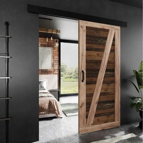 Drzwi przesuwne PALADIO 3 z maskownicą dąb craft złoty i old tyle 60