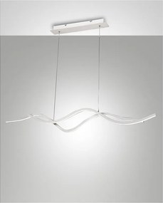 Sinuo 36W Biała lampa wisząca LED 3666-45-102 Fabas Luce