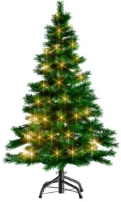 Casaria Sztuczna choinka RUDOLPH z lampkami, 150 cm, zielona