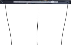 Designerska lampa wisząca czarna prostokątna 3-punktowa - Indu