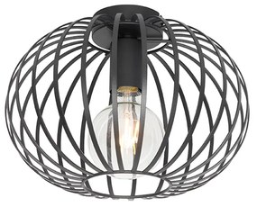 Designerska lampa sufitowa czarna 30 cm - Johanna