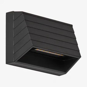 Zewnętrzna Lampa Ścienna Led Z Aluminium Nolise Czarna - Sklum