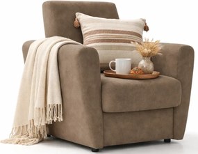 Brązowy skandynawski fotel wypoczynkowy A5-A98