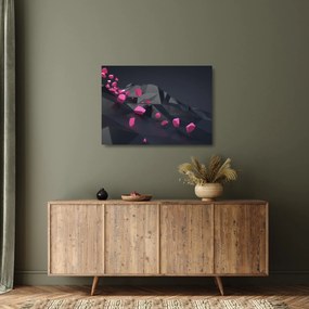 Obraz na szkle - abstrakcja 3D (70x50 cm)