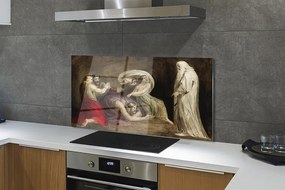 Panel szklany do Kuchni Motyw Starożytny - Dzieło Sztuki