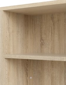 Niski regał biurowy z dwoma półkami Prima dąb sonoma