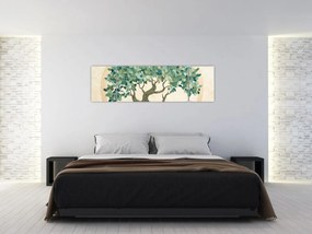 Obraz – Elegancka mozaika z drzewem (170x50 cm)