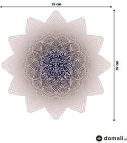 Naklejki na ścianę - Mandala beżowo - brązowa