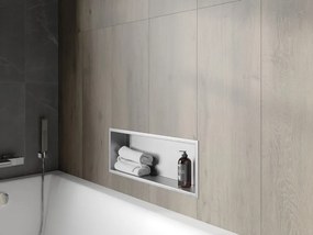 Mexen X-Wall-R półka wnękowa z kołnierzem 60 x 20 cm, inox - 1910602010
