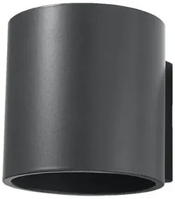 Nowoczesny okrągły kinkiet LED antracyt - E713 T8-K72