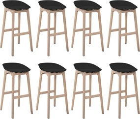 Komplet 65cm drewnianych krzeseł barowych RIVA