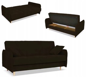 Kanapa sofa Alvo rozkładana wersalka funkcja spania pojemnik Family brązowa