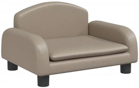 Dziecięca sofa z ekoskóry cappuccino - Velira 3X