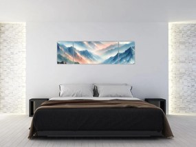 Obraz - Akwarelowe góry (170x50 cm)